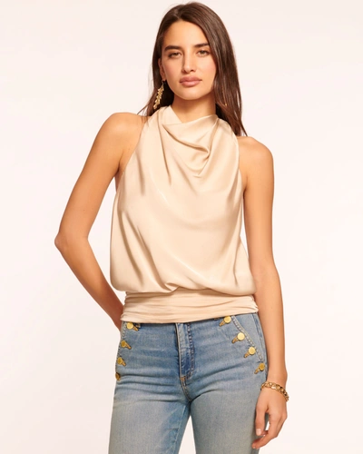 Ramy Brook Jada Halter Top In Soft Gold