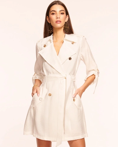 Ramy Brook Avalynn Trench Coat In Ivory