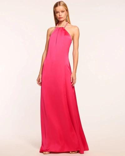 Ramy Brook Hadleigh Embellished Gown In Hot Pink