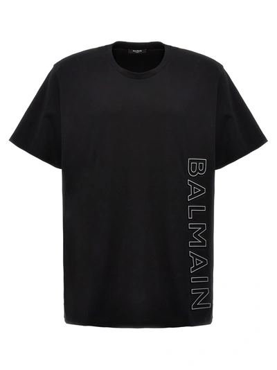 Balmain Logo T-shirt In Black