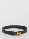 Bottega Veneta Leather Belt In Black