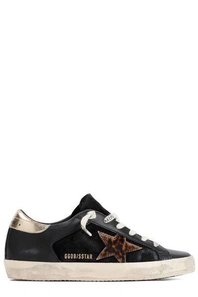 Golden Goose Super-star Lace-up Sneakers In Black