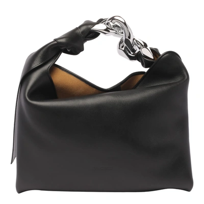 Jw Anderson J.w. Anderson Small Chain Hobo Bag In Black