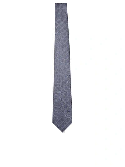 Brunello Cucinelli Geometric Blue Tie