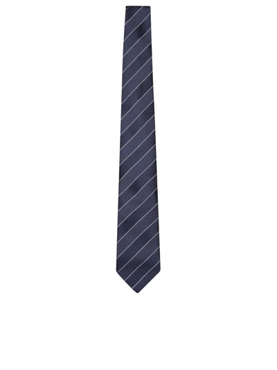 Brunello Cucinelli Regimental White/blue Tie