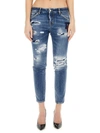 DSQUARED2 DSQUARED2 DISTRESSED CROPPED JEANS