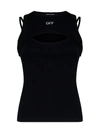 OFF-WHITE OFF-WHITE CUT-OUT SLEEVELESS TOP