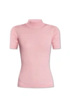 Versace Ribbed Wool Sweater Sweaters And Cardigans Pink In Rosa