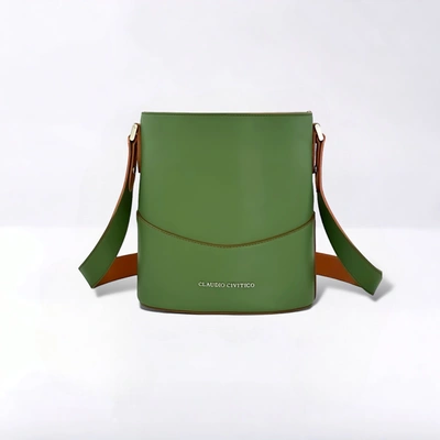 Claudio Civitico Green Bucket Bag