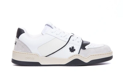 Dsquared2 Spiker Sneakers In Bianco Nero