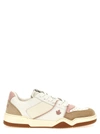 Dsquared2 Sneaker With Logo In Bianco Rosa Beige