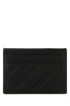 OFF-WHITE OFF-WHITE BLACK LEATHER CARD HOLDER