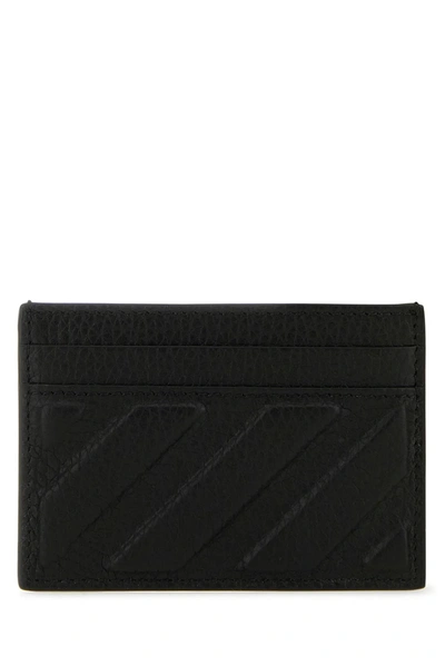 Off-white Black Leather Card Holder