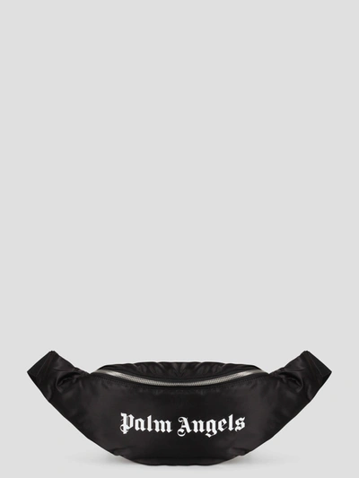 Palm Angels Logo Nylon Belt Bag In Black