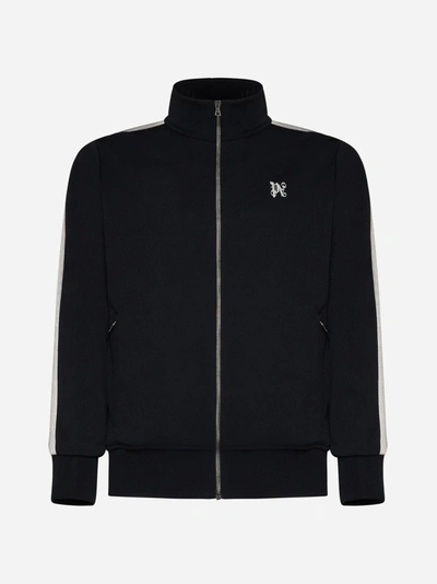 Palm Angels Pa Monogram Classic Track Jacket In Black Off
