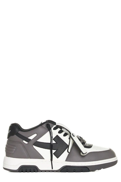 Off-white Out Of Office Leather Sneakers In Grey