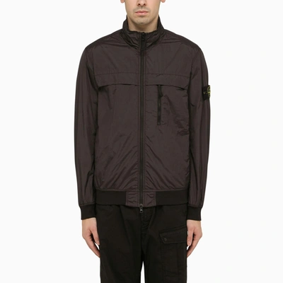 Stone Island Lightweight Charcoal-coloured Technical Jacket In Grey