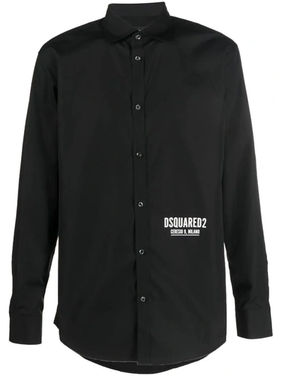 Dsquared2 Black Cotton Shirt In Nero