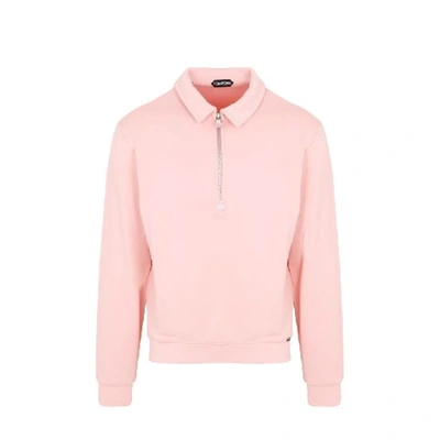 Tom Ford Long Sleeves Polo In Pink