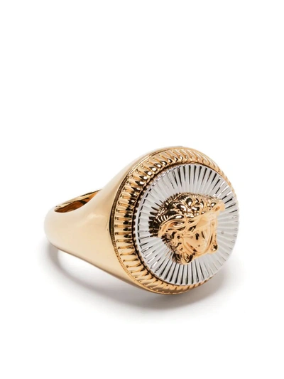 Versace La Medusa Ring In  Gold Palladium