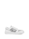 PRADA PRADA LEATHER SNEAKERS WITH CRYSTALS