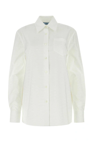 Prada Button In White