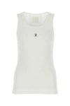 GIVENCHY GIVENCHY WHITE STRETCH COTTON TANK TOP