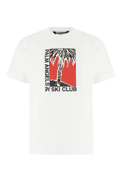 Palm Angels Palm Ski Club T-shirt In Bianco