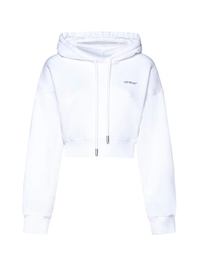 Off-white Sweatshirt In White Cotton In White Multicolor