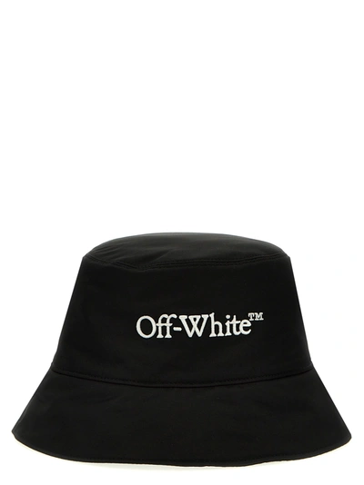 Off-white Bookish Nyl Bucket Hat Black White In White/black