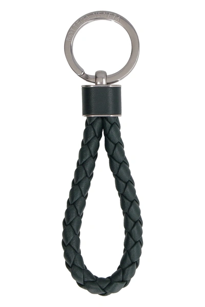 Bottega Veneta Intrecciato Keyring In Green