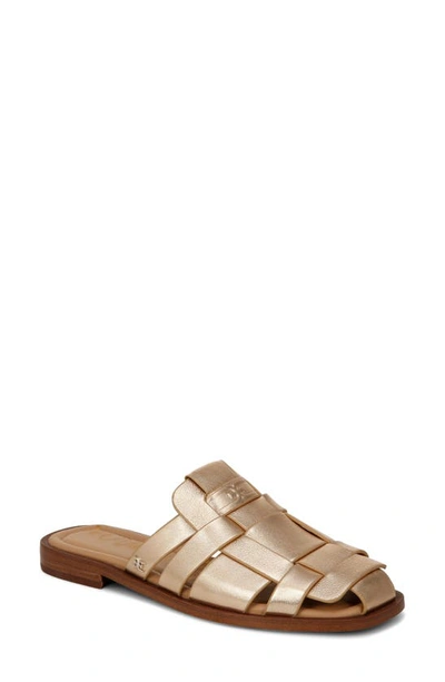 Sam Edelman Dina Fisherman Mule In Gold Quartz