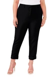 Vince Camuto Plus Wide Cuff Cropped Trousers In Rich Black