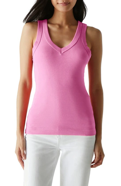 Michael Stars Maya V-neck Tank In Flamingo