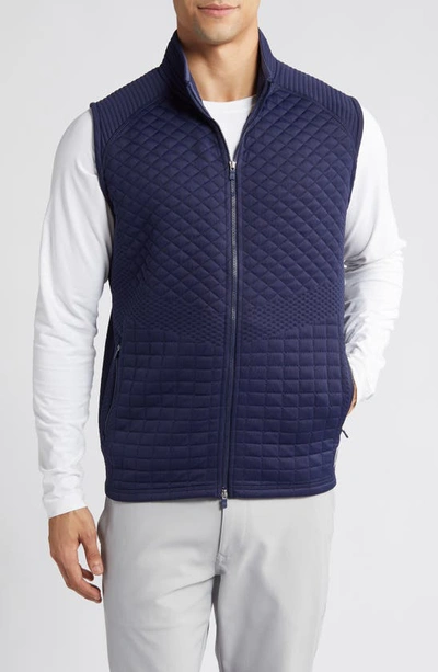 Peter Millar Orion Quilted Performance Vest In Navy