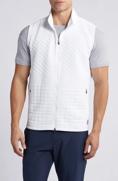 Peter Millar Orion Quilted Performance Vest In White