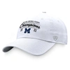 TOP OF THE WORLD TOP OF THE WORLD  WHITE MICHIGAN WOLVERINES COLLEGE FOOTBALL PLAYOFF 2023 NATIONAL CHAMPIONS SCRIPT 