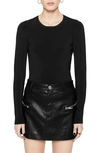 REBECCA MINKOFF BONNIE BACK CUTOUT KNIT TOP