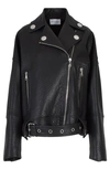 Rebecca Minkoff Stevie Leather Moto Jacket In True Black