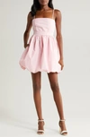 1.state Women's Gingham Bubble Hem Dress In Rose Linen