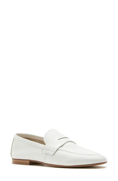 La Canadienne Baz Leather Penny Loafers In White