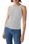 Michael Stars Pina Ribbed Halter Tank In Heather Grey