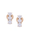 Anita Ko 18kt Rose Gold Triple Stud Diamond Earrings - Metallic In Metallic