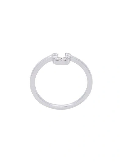 Alison Lou U Diamond Stack Ring In Metallic