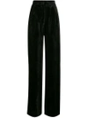 NAVRO glitter velvet wide-leg trousers,TRAW1704112266462