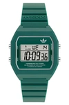 Adidas Originals Men's Digital Two Resin Strap Watch/36mm In Green