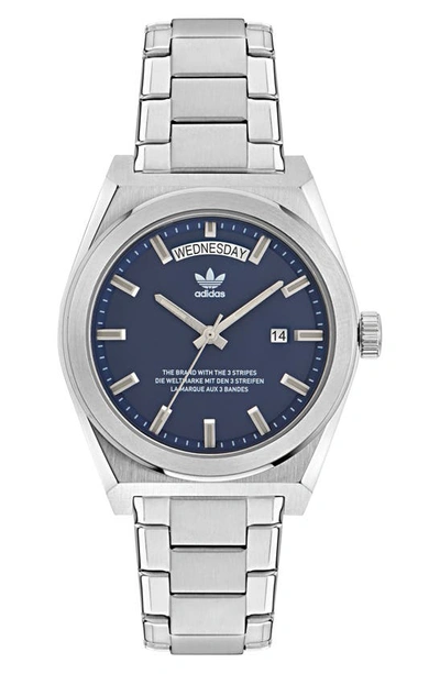 Adidas Originals Men's Code Five Stainless Steel Bracelet Watch/40mm In Silver
