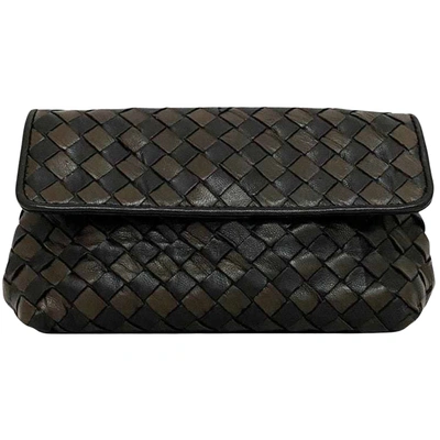 Bottega Veneta Intrecciato Brown Leather Clutch Bag ()