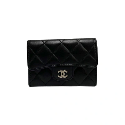 Pre-owned Chanel Timeless Black Leather Wallet  ()