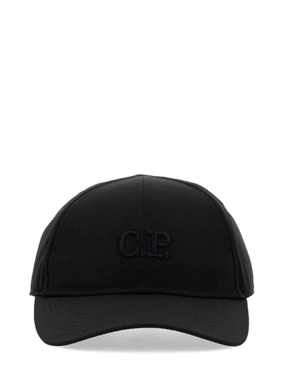 C.p. Company Baseball Hat With Logo In Black